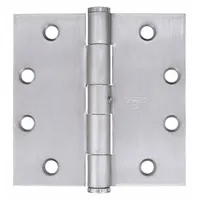 This full mortise-mount butt hinge is constructed from steel with a 1 3/4 in leaf width. It features a concealed bearing type for smooth operation and a non-removable pin. Commonly used for mounting doors in commercial and industrial applications where a secure, low-profile hinge is required