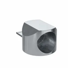 This anchor connector from the 45 Series is designed for use with 10 mm slot widths in structural framing systems. Made of zinc with an unfinished gray finish, it is used to secure components in applications such as conveyor supports, machine guarding, and modular workstations.