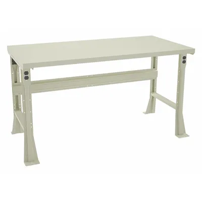 TENNSCO Workbench: Fixed Ht, Plastic, 60 in x 30 in, 800 lb Overall Load Capacity - Open-Base Workstations