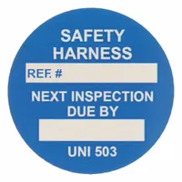 Tag: Blue/White, Circle, Polyester, Outdoor, 100 Tags, English, 100 PK (MPN UNI-UNI503 B)