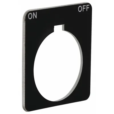 SCHNEIDER Legend Plate: 30 mm Panel Mounting Size, Square - Push-Button Rings & Plates