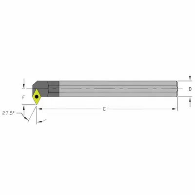 ULTRA-DEX USA Indexable Boring Bar: E12S SDNCR3 - Indexable Boring Bars
