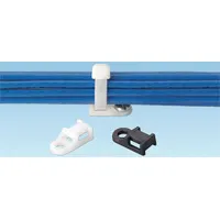PANDUIT Anchor Mount Cable Tie Base: 0.2 in Slot Wd, 0.07 in Slot Ht, Natural, 0.37 in Wd, 100 PK (MPN TA1S8-C)