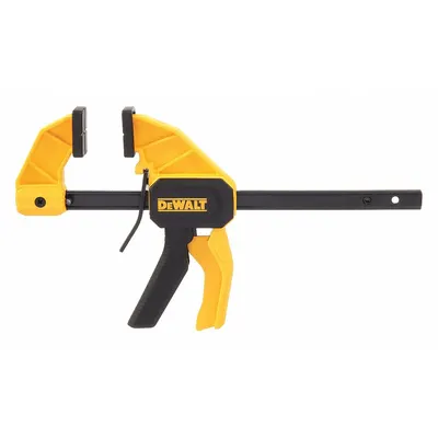 DEWALT Bar Clamp: Grooved, 6 in Max Jaw Opening, 4 in to 10 in, 3 in Throat Dp - Dual-Function Trigger Clamps & Spreaders