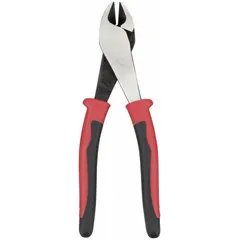 Straight, oval diagonal-cutting pliers with 7/8 in jaw length and 1 1/4 in jaw width, sized 6-8 in. Designed for cutting hard wire in industrial maintenance, electrical, and construction applications.