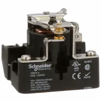 SCHNEIDER Open Power Relay: Surface Mounted, 40 A Current Rating, 120V AC, SPDT, 5 Pins/Terminals (MPN 199AX-4)