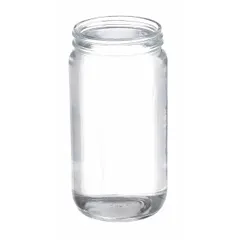 This 500 mL clear wide mouth round glass lab bottle is made of colorless soda lime glass. It features a 70-400 mm screw closure and a 76 mm body diameter. Suitable for storing, mixing, or transporting liquid samples in laboratory environments. Sold in a case of 48 bottles.
