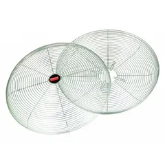 Fan guard set designed for use with HVACR bases, housings, and mounting kits. Provides a protective barrier around rotating fan blades in ventilation systems to prevent accidental contact while allowing airflow.