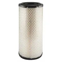 Round-oval engine air filter with radial seal and cellulose/paper media. Designed for use in Hyster vehicles to capture airborne contaminants and protect engine performance