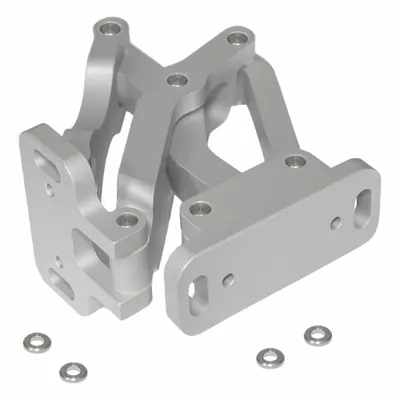 JW WINCO Multi Joint Concealed Hinge: 90° Range, Ambidextrous, Aluminum, Aluminum - Multi-Joint Concealed Hinges