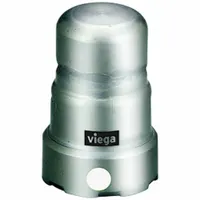 Stainless steel press-fit cap for terminating potable water pipe runs. Features FKM seal and 200 psi maximum operating pressure. Suitable for use in press-fit piping systems