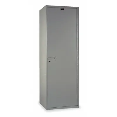 HALLOWELL Solid Industrial Wardrobe Locker, 1-Tier, 16 ga Panel, Light Gray - Solid Industrial Wardrobe Lockers