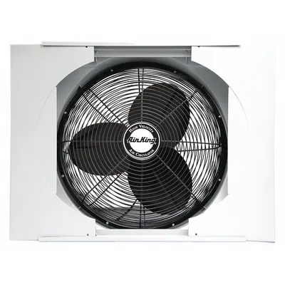 AIR KING Whole House Fan: Window Mount, 20 in Blade, 3,560 cfm Max., 1,000 sq ft Coverage - Window-Mount Whole House Fans