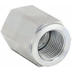 This steel straight adapter is designed for high-pressure hydraulic systems, rated for 6,000 psi. It connects 1/4 in pipes in fluid power circuits, suitable for industrial and mobile equipment applications.