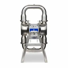 FDA-compliant electric diaphragm pump with stainless steel body. Three-phase 380-480V AC motor, 3-inch port, 18 ft max head. 316 SS seat, SS check valve, 32 Ra surface roughness. Suitable for sanitary fluid transfer in food, dairy, and pharmaceutical processing lines.