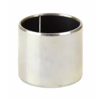 This general purpose multi-layered sleeve bearing features a PTFE-lined steel construction for low-friction, maintenance-free operation. With a 1 1/2 in bore, 1 21/32 in OD, and 1/2 in length, it supports radial loads in rotating or oscillating shafts. Typical applications include conveyors, packaging machinery, and agricultural equipment