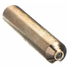 Single-point diamond dresser for truing and dressing ceramic abrasive wheels. Features a 1/2 ct diamond with 3/8 in x 2 in x 90° geometry. Used to restore wheel geometry and expose fresh abrasive grains in industrial grinding applications.