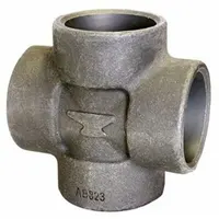 Socket weld pipe cross with four 1/2-inch openings for creating four-way branch connections in high-pressure steel piping systems. Rated Class 3000 with maximum operating pressure of 2,000 psi at 150°F. Constructed of steel for use in industrial plumbing, hydraulic lines, and process piping