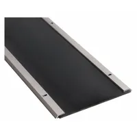 Door astragal with aluminum flange and neoprene insert, 5 in wide, 8 ft long, 3/16 in high. Used to seal gaps between paired doors or between door and frame in commercial and industrial doorways