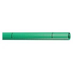 This PVC bulk hose is designed for water suction and discharge in industrial, agricultural, and construction applications. It features a rigid PVC helix reinforcement for crush resistance and flexibility, with a temperature range of 0° to 158°F.