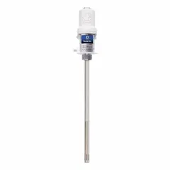This GRACO stub pump is a pneumatic grease dispensing piston drum pump designed for transferring lubricants from 55-gallon drums. It features a 50:1 ratio and a maximum flow rate of 0.11 gpm, suitable for industrial maintenance, automotive service, and manufacturing facilities requiring high-pressure grease delivery.