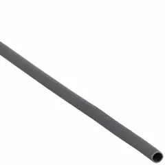 Standard heat shrink tubing for general-purpose insulation and protection of electrical components. Inner diameter before shrinking is 0.06 in, shrinking to 0.03 in after heating. Supplied in 4 ft lengths, black color, bulk pack of 250 pieces.