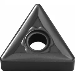 Triangle (T) indexable turning insert made of CVD carbide, suitable for general-purpose turning, facing, and profiling operations on steel, stainless steel, and cast iron. Designed for medium to rough machining in industrial manufacturing.