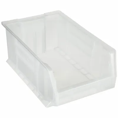 AKRO-MILS Clearview Hopper Bin, 12 3/8 in x 8 in, Clear, Stacking Capable - Clearview Hopper Bins