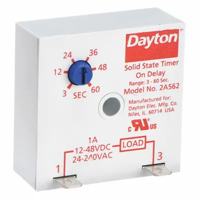 Dayton Single Function Encapsulated Timing Relay: Surface Relay Mounting - Surface-Mounted Relays