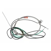 Crankcase heater for compressor applications, operating at 480V AC with a power rating of 70 W. Designed to prevent refrigerant migration and oil dilution during off-cycles, ensuring reliable compressor startup. Features a 12.5-inch lead length