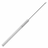 Resin shock absorber with 6 N force and 176 mm extended length. Used to dampen motion and absorb impact in light-duty industrial machinery, such as small actuators, packaging equipment, or automated assembly lines