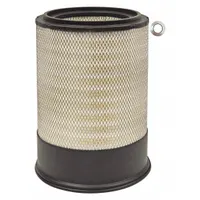 Round-oval engine air filter with axial seal. Outside diameter 12 3/4 in. Compatible with Peterbilt vehicles. Direct replacement for engine air intake systems