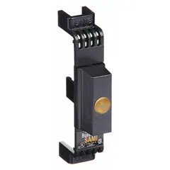 Indicating fuse block cover for H, K5, RK1, RK5, and T fuse classes. Rated 250 V AC to 600 V AC. Provides visual indication of fuse status for use in industrial control panels and power distribution systems.