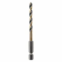 DEWALT Hex Shank Drill Bit: 11/64", 135° Split Point, Black & Gold HSS, Impact Rated (MPN DWA5011)