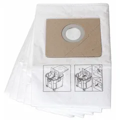 This 1-ply paper bag is designed for dry pickup in Fein shop vacuums. It captures fine dust and debris during construction, woodworking, or general industrial cleanup, helping maintain suction and extending vacuum life.