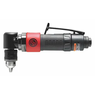 CHICAGO PNEUMATIC Air-Powered Drill: 3/8 in Chuck, Light Duty, 1,800 RPM, 0.3 hp, Keyed - Pistol-Grip Air-Powered Drills