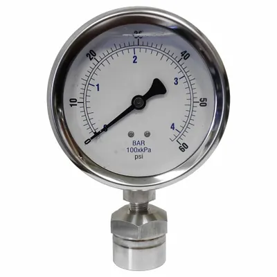 KODIAK CONTROLS KC301L4060/DSM3512 Dial Pressure Gauge with 316 - Dial Pressure Gauges with 316 SS Female-Threaded Mini-Seal