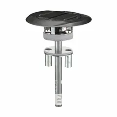 This fire-rated poke-through steel floor box provides a code-compliant pathway for electrical cables through fire-rated concrete floors. It accommodates (3) 3/4 in conduit sizes and includes a black cover. Suitable for adding power or data outlets in commercial buildings, offices, and data centers.