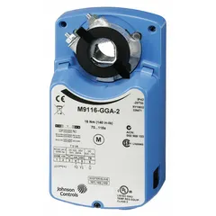 Non-spring return actuator for dampers and valves in building automation systems. Provides 140 in-lb torque with 0 to 90° stroke and CW/CCW rotation. Powered by 24V AC/DC via screw terminals, controlled by floating point or on/off signal. No auxiliary switch included.