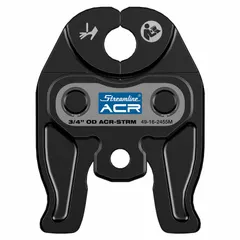 Forged steel jaw designed for use with compact press tools in ACR applications. Accommodates 3/4 in copper pipe to create secure press connections.