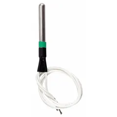 Temperature sensor in a conduit box housing with no display. Provides averaging measurement over a range of -50°F to 250°F with ±0.10% accuracy. Compatible with building automation systems for HVAC control and energy optimization.