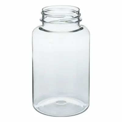 QORPAK Wide Mouth Bottle: PET, 250 mL, 8 fl oz, Colorless, 45-400, No Closure - PET Wide Mouth Round Lab Bottles