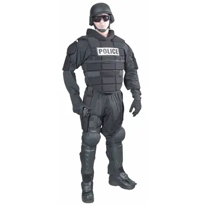 DAMASCUS DCP2000XXL Riot Control Upper Body Protector, 2XL, Black - Chest & Upper Body Protectors