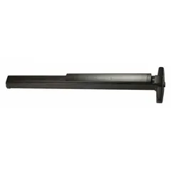 Rim-type exit device with touchbar style in bronze finish. Designed for doors up to 3 ft wide. ADA compliant for accessible egress. Suitable for emergency exit applications in commercial buildings.