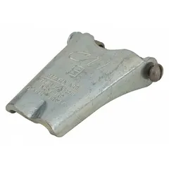 Latch assembly for hoist hooks, designed to secure the hook opening and prevent accidental dislodgement of slings or loads during lifting operations. Compatible with a load capacity of 12,000 lb. Suitable for use in industrial facilities, warehouses, and manufacturing plants.