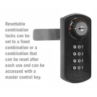 SALSBURY INDUSTRIES Locker Lock: Black, Right, 1 in Latch Bolt Projection, Manual, Scrolling Combo (MPN 33395BLK)