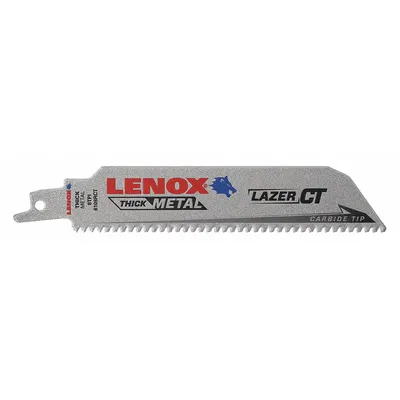 LENOX Reciprocating Saw Blade: 8 Teeth per Inch, 6 in Blade Lg, 0.05 in Blade Thick - Thick-Metal-Cutting Blades