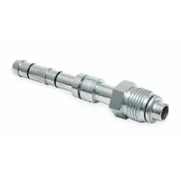 Steel straight O-ring hose fitting with 12 dash size and 0.63 in hose inside diameter. Designed for use with refrigerant type 134A in HVAC and refrigeration systems to connect hoses and maintain leak-free performance