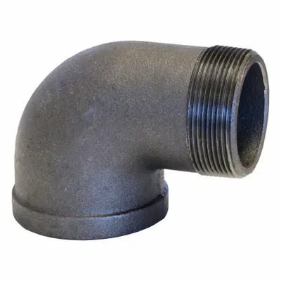 USA INDUSTRIALS 90° Threaded Pipe Elbow, 1 1/2 in x 1 1/4 in, Class 300, 300 psi - Medium-Pressure Threaded Pipe Fittings with Thread Sealant
