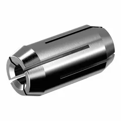 This collet is a replacement accessory for DEWALT cut-out tools, designed to securely hold the cutting bit during operation. It is used for trimming and cutting wall paneling and similar sheet materials.